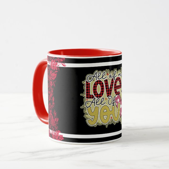 Trendy Liebe You Valentinstag Tasse (Vorderseite Links)