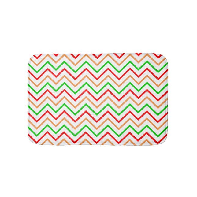 Trendy Light Chevron Pattern Badematte (Vorderseite)