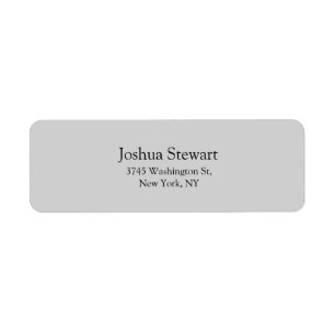 Trendy Light Gray Schlicht Elegant Legible