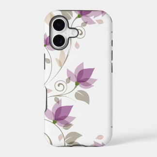 Trendy Lila Abstrakt Floral