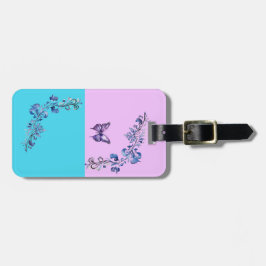 Trendy Lila Butterfly on Pastels Gepäckmarke Gepäckanhänger
