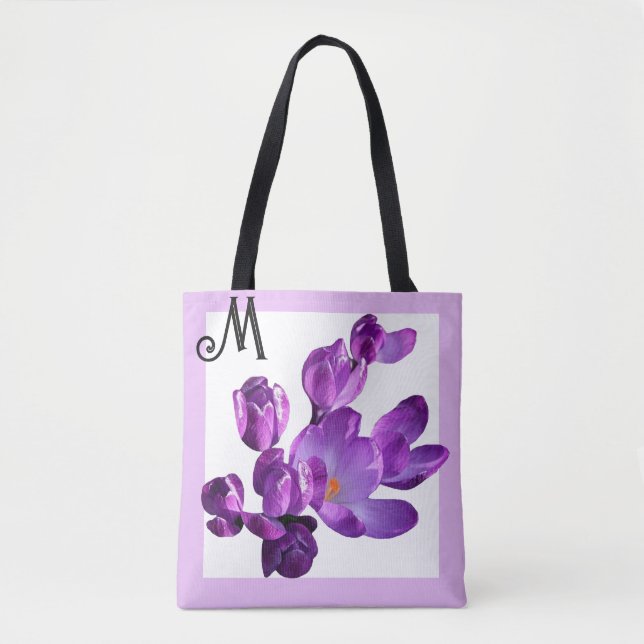 Trendy lila Crocus-Blume niedlich gürmisch (Vorderseite)