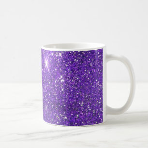 Trendy lila funkelnder GlitzerGlitz Kaffeetasse