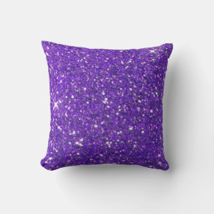 Trendy lila funkelnder GlitzerGlitz Kissen