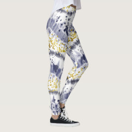 Trendy Lila Glitzer Gefärbte Krawatte Leggings