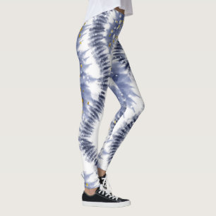 Trendy Lila Glitzer Gefärbte Krawatte Leggings