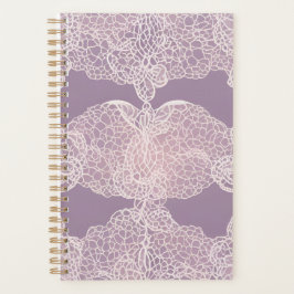 Trendy Lila Lavender Lace AI art Planer