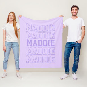 Trendy Lila Name Blanket Fleecedecke