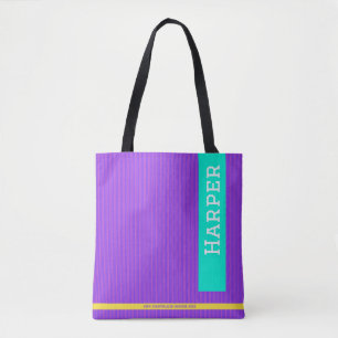 Trendy Lila Personalisierter Name und Monogramm