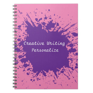 Trendy Lila Pink Creative Writing Personalisiert Notizblock