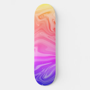 Trendy Lila Red Yellow Abstrakt Skateboard