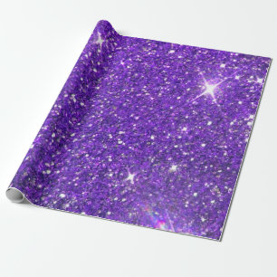 Trendy Lila Sparkling Glitzer Glitz Geschenkpapier