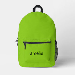 Trendy Lime Green Personalisiert Bedruckter Rucksack
