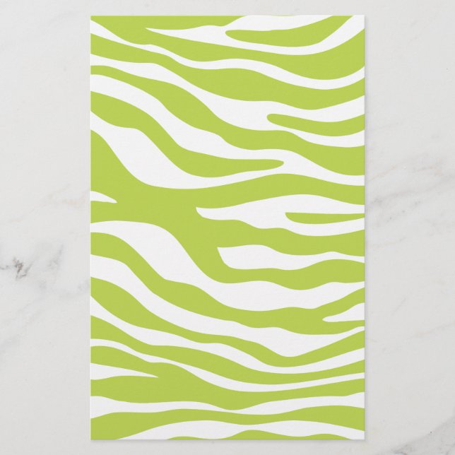 Trendy Lime Green Zebra Print Pattern (Vorderseite)