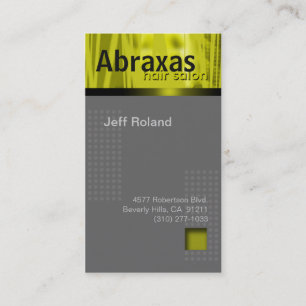 Trendy Limone gelbe graue Geschäfts-Karte "Abraxa Terminkarte