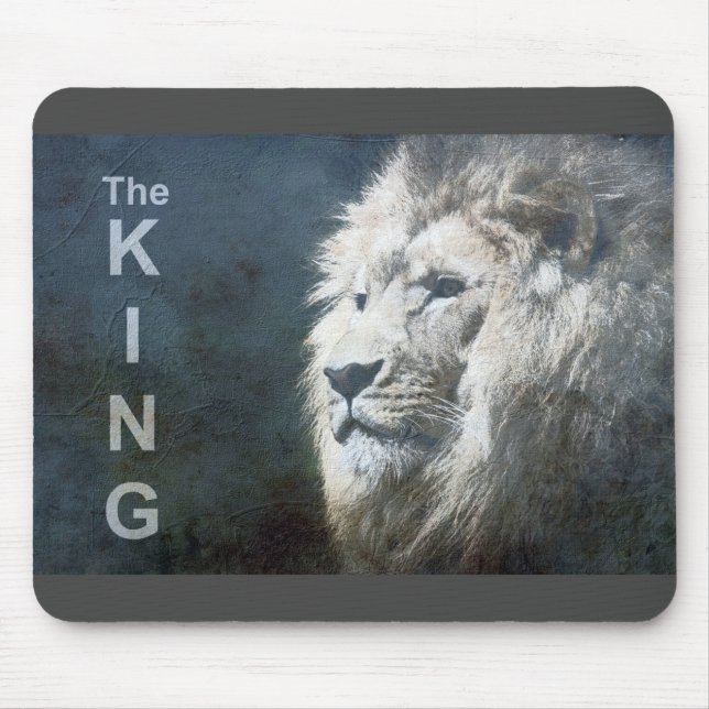 Trendy Lion Head Pop Art Picture The King Template Mousepad (Vorne)