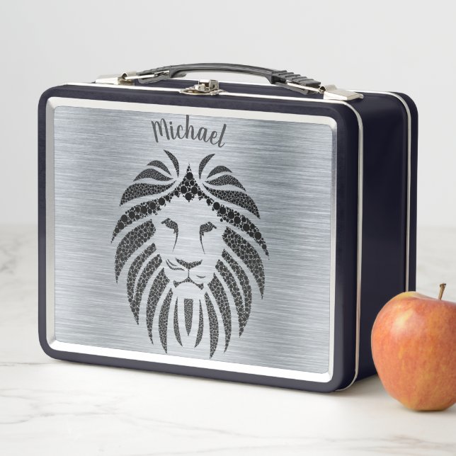 Trendy Lion Monogram Metal Lunch Box (Beispiel)