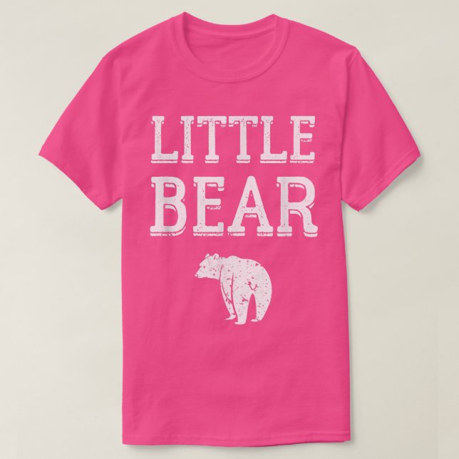 Trendy Little Bear Simple Bold Line Art T-Shirt (Design vorne)