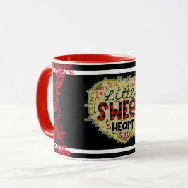 Trendy Little Heart Glitzer Valentinstag Tasse