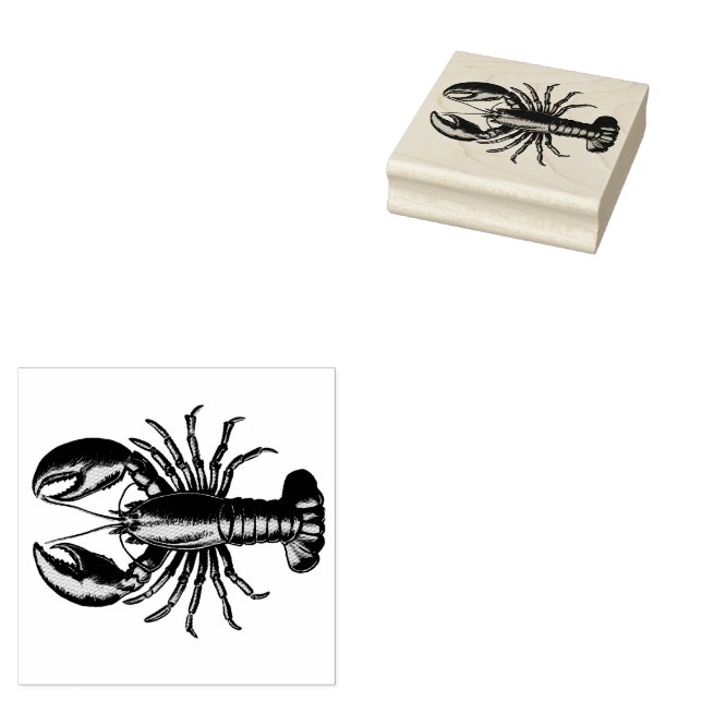 Trendy Lobster Gummistempel (Stempel)