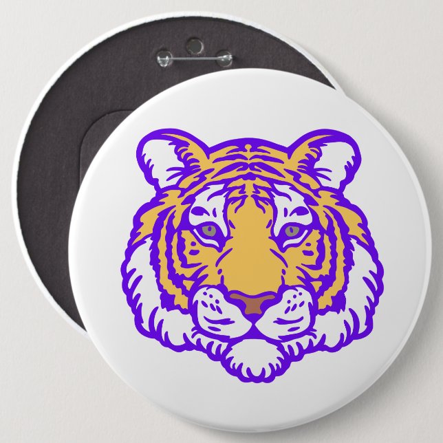Trendy Louisiana Tigers Football Button - Gameday (Vorne & Hinten)