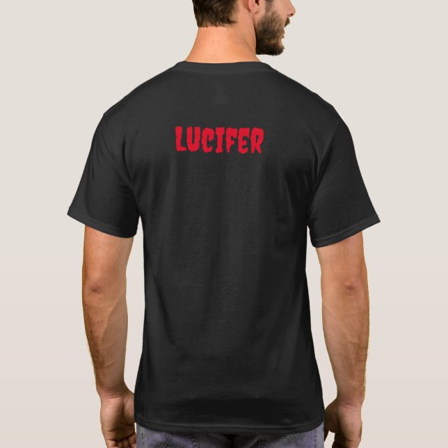 Trendy Lucifer Design T - Shirt (Rückseite)