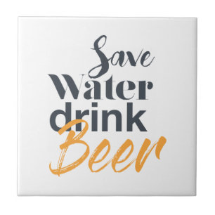 Trendy, lustig, urbanes Design Gerettet Water Drin Fliese