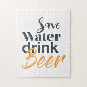 Trendy, lustig, urbanes Design Gerettet Water Drin Puzzle