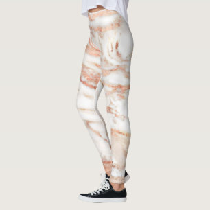 Trendy Lux Kupfer Rose Gold Foil Marmor Leggings