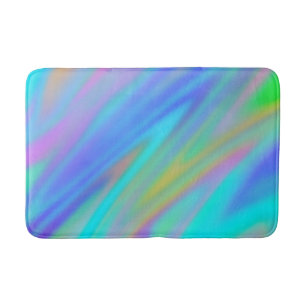 Trendy luxuriöse grün blaue lila Imitate holografi Badematte