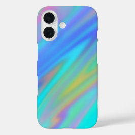 Trendy luxuriöse grün blaue lila Imitate holografi iPhone 16 Hülle
