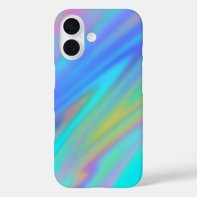 Trendy luxuriöse grün blaue lila Imitate holografi Case-Mate iPhone Hülle (Rückseite)