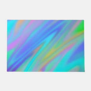 Trendy luxuriöse grün blaue lila Imitate holografi Fußmatte