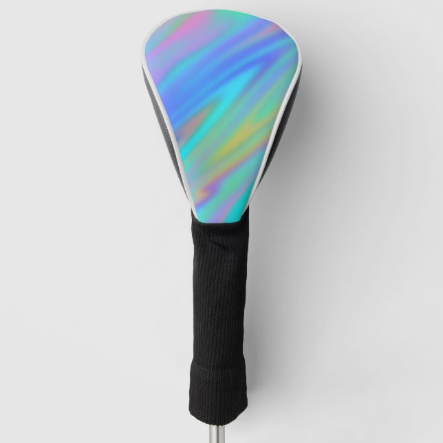 Trendy luxuriöse grün blaue lila Imitate holografi Golf Headcover (Vorderseite)