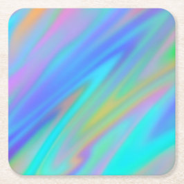 Trendy luxuriöse grün blaue lila Imitate holografi Rechteckiger Pappuntersetzer