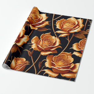 Trendy Luxury Boho Gold Rose Collection Geschenkpapier