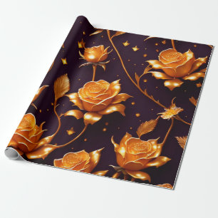 Trendy Luxury Gold Boho Rose Collection Geschenkpapier
