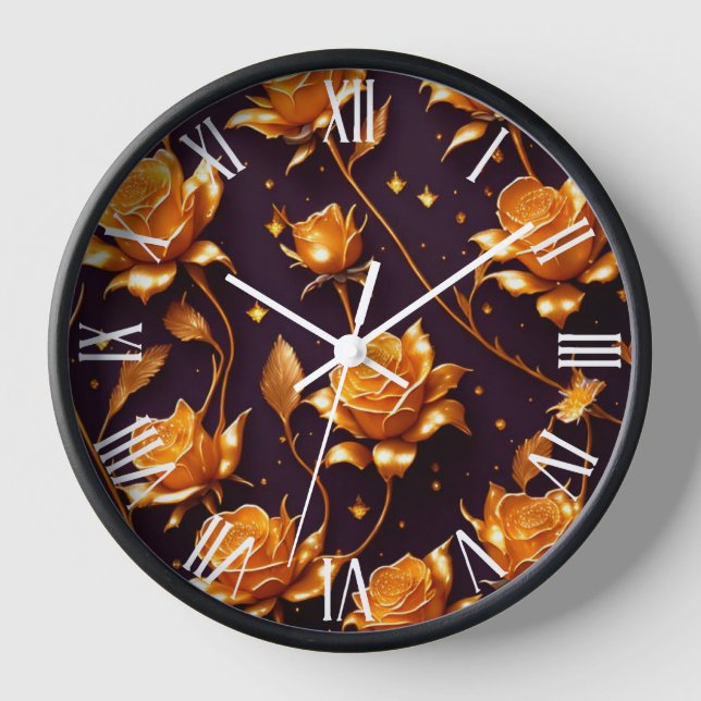 Trendy Luxury Gold Boho Rose Collection Uhr (Vorderseite)