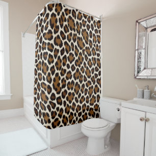 Trendy Luxus Weißer Leopard Duschvorhang
