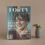 Trendy Magazine Cover | 40. Geburtstag Party Einladung<br><div class="desc">"Machen Sie sich bereit, Ihren großen Tag mit Lieben zu feiern - es ist Zeit für eine Geburtstagsparty wie keine andere! Unsere Magazin Cover themed Foto Einladungen fügen einen schicken und modernen Flair zu Ihrer Veranstaltung, um sicherzustellen, dass es ein zu erinnern. Personalisieren Sie Ihre Einladungen mit Ihrem bevorzugten Foto,...</div>