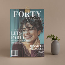 Trendy Magazine Cover | 40. Geburtstag Party