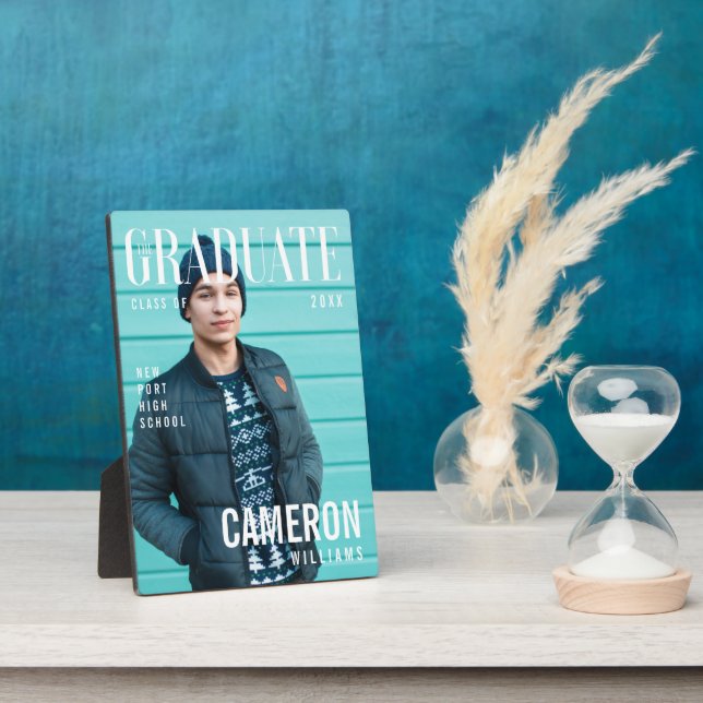 Trendy Magazine Cover Inspiriert Abschluss Foto Fotoplatte (Seite)