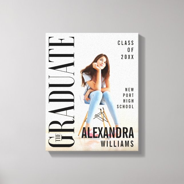 Trendy Magazine Cover Inspirierter Abschluss Leinwanddruck (Vorderseite)