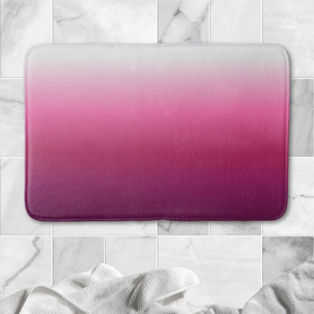 trendy magenta maroon marsala burgundy ombre badematte (trendy magenta maroon marsala burgundy ombre bath mat)