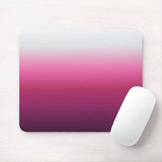 trendy magenta maroon marsala burgundy ombre mousepad (Mit Mouse)