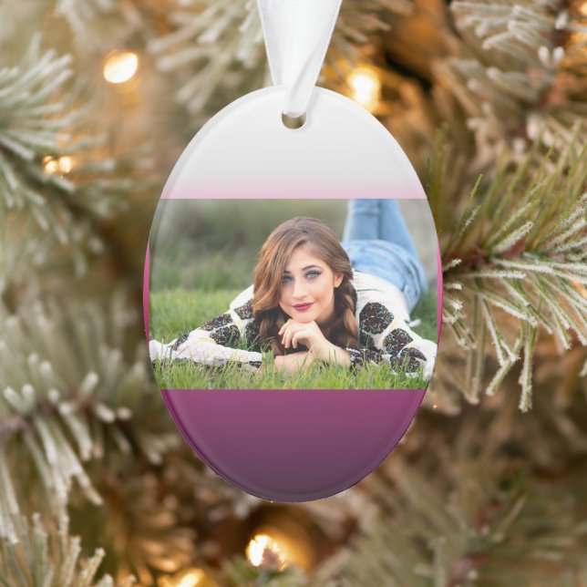 trendy magenta maroon marsala burgundy ombre ornament (Baum)