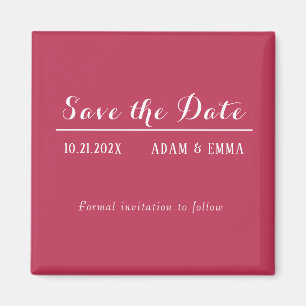 Trendy Magenta & White speichern das Date Magnet