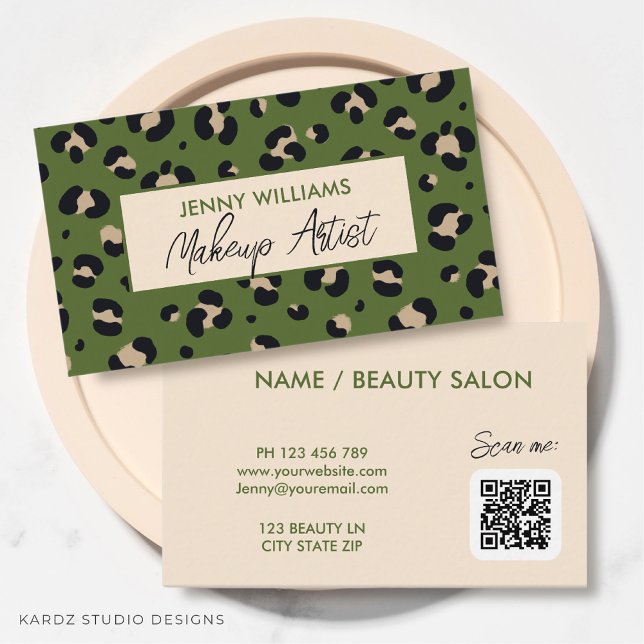 Trendy Make up Artist Business Card Visitenkarte (Make this trendy beauty salon or make-up artist business card to keep your business always present.)