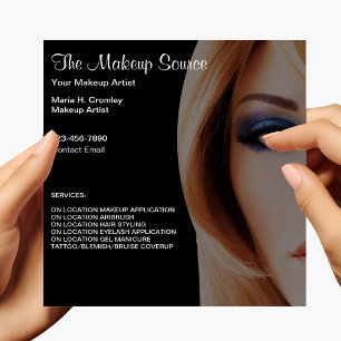 Trendy Makeup Artist Business Cards Quadratische Visitenkarte