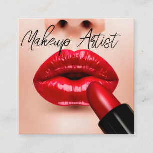 Trendy Makeup Artist Fashion Business Cards Quadratische Visitenkarte